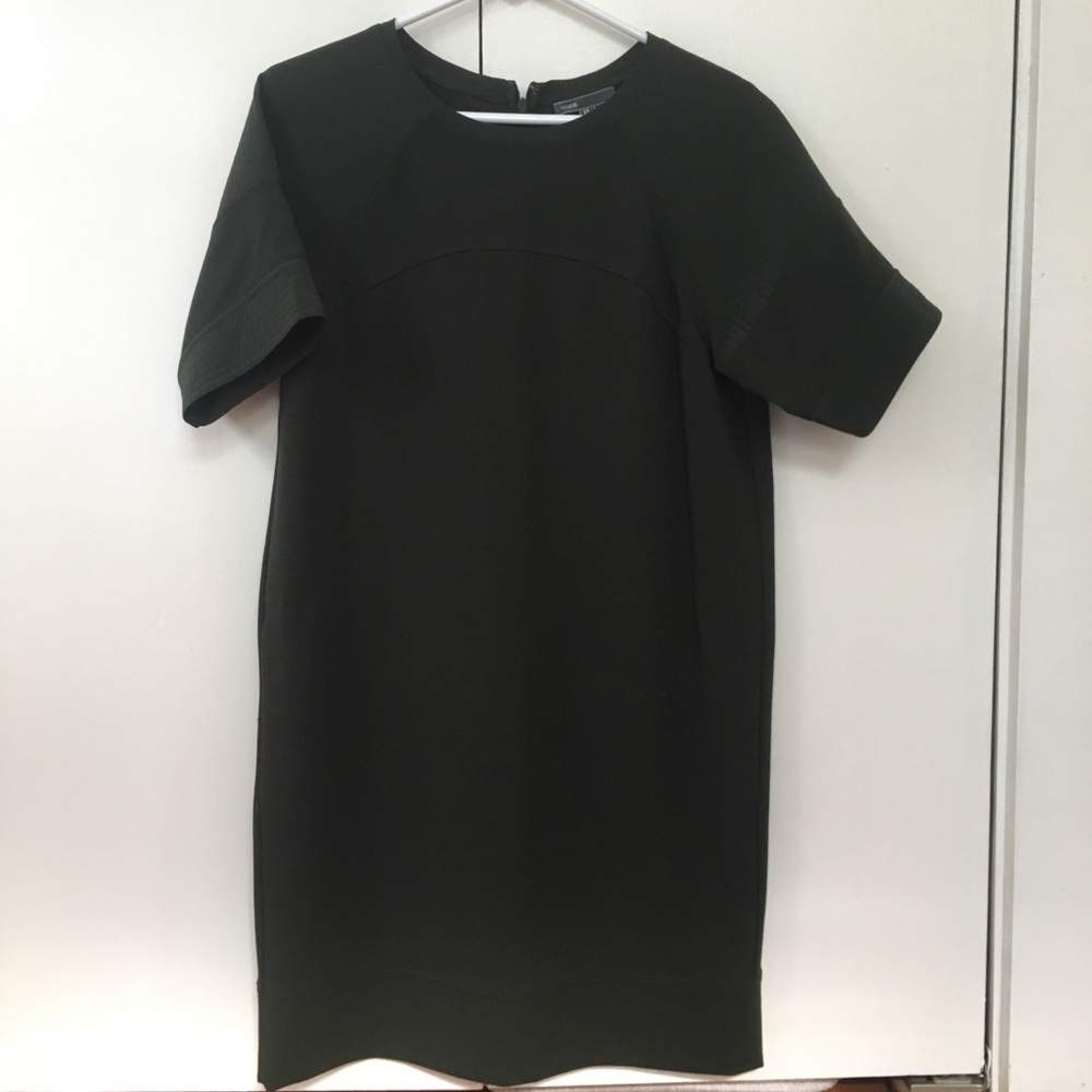 Vince. Army Green Shift Dress.